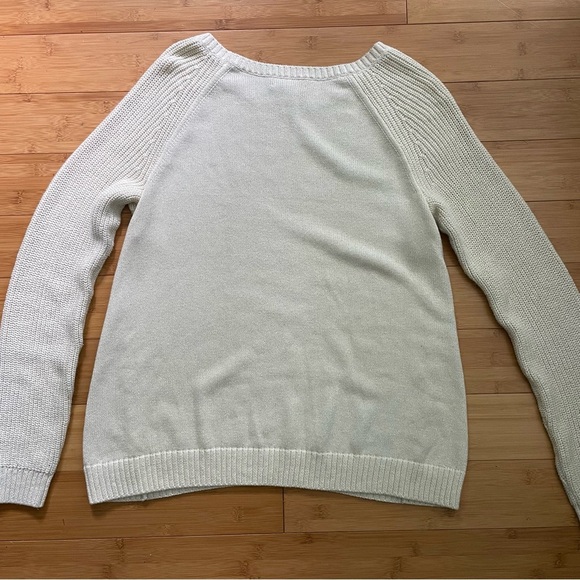 Banana Republic Womens Knit Sweater Large Alabaster Tint Pullover Cozy - Picture 6 of 8